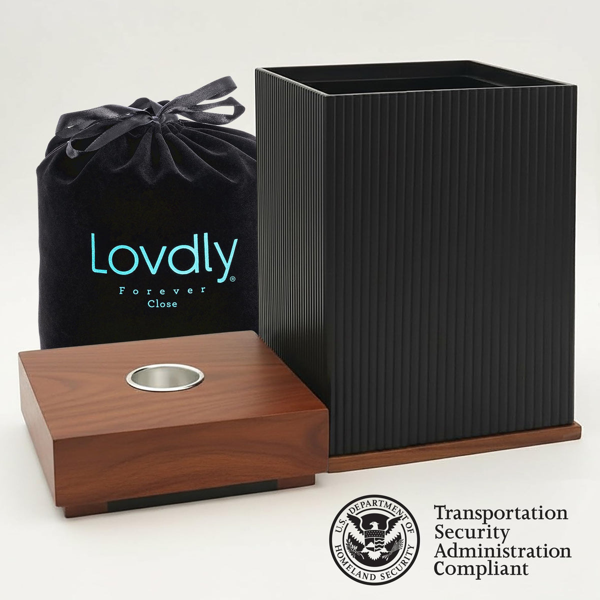 Lovdly Natural Wood Decorative Urn for Human Ashes Keepsake Box NEW