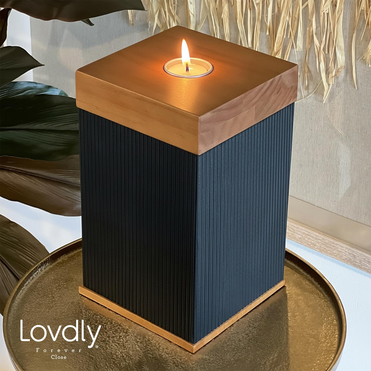 Lovdly Natural Wood Decorative Urn for Human Ashes Keepsake Box NEW