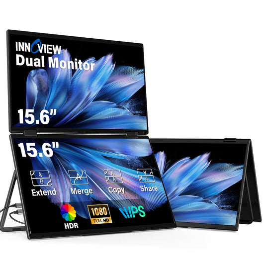 InnoView 15.6" Monitors Portable Dual Monitor Laptop Screen Extender DEMO