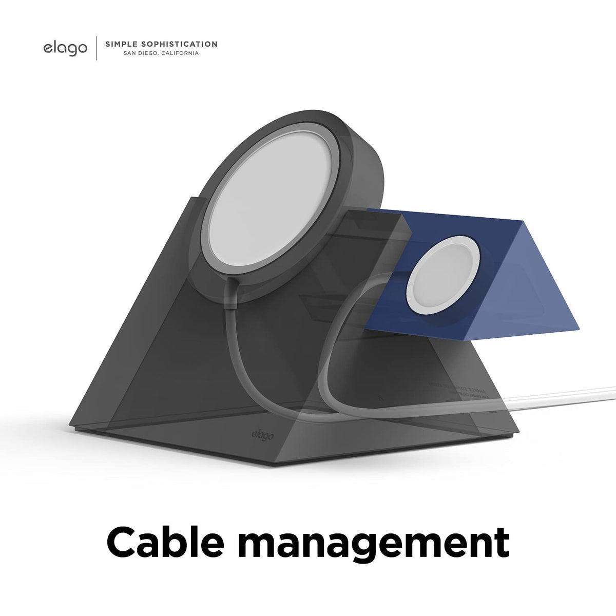 elago MS5 MagSafe Induction Charging Station Dark Grey Jean Indigo DEMO