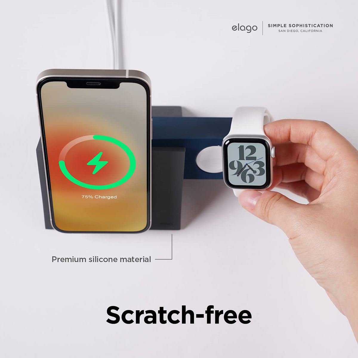 elago MS5 MagSafe Induction Charging Station Dark Grey Jean Indigo DEMO