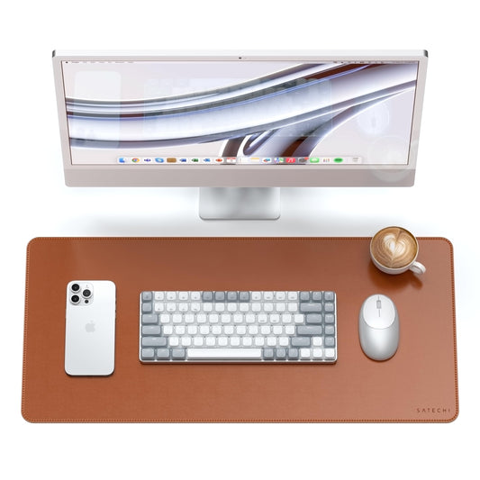 Satechi Brown Vegan Leather Desk Mouse Pad 68x31.5cm Large Size 68x31.5cm DEMO