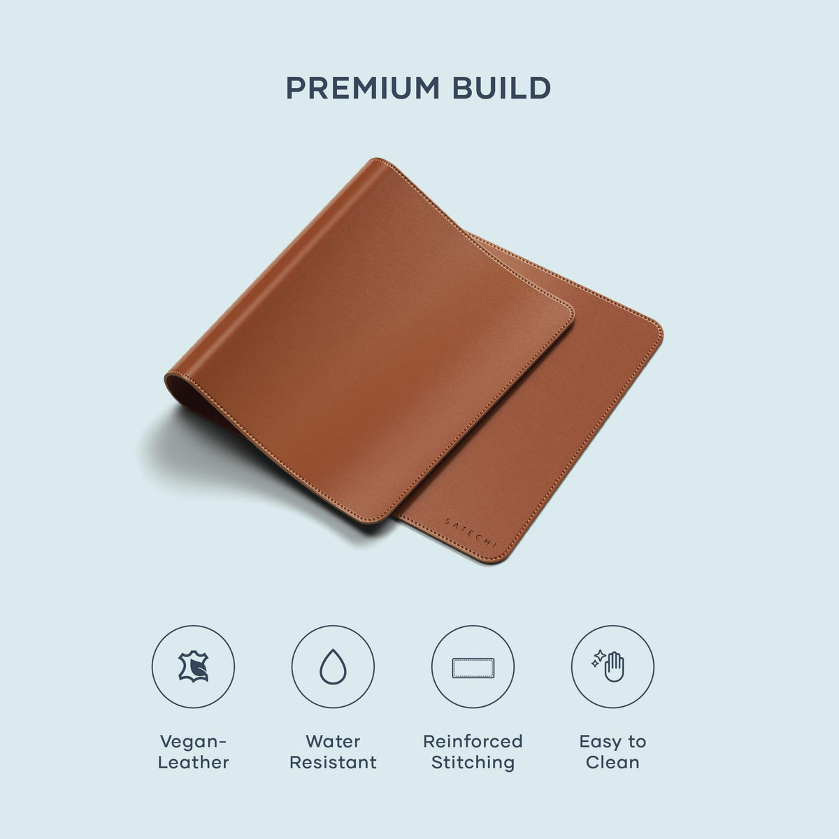 Satechi Brown Vegan Leather Desk Mouse Pad 68x31.5cm Large Size 68x31.5cm DEMO