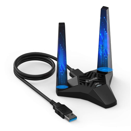 WAVLINK AC1300 USB 3.0 Wireless Network Adapter Black 1300Mbps NEW