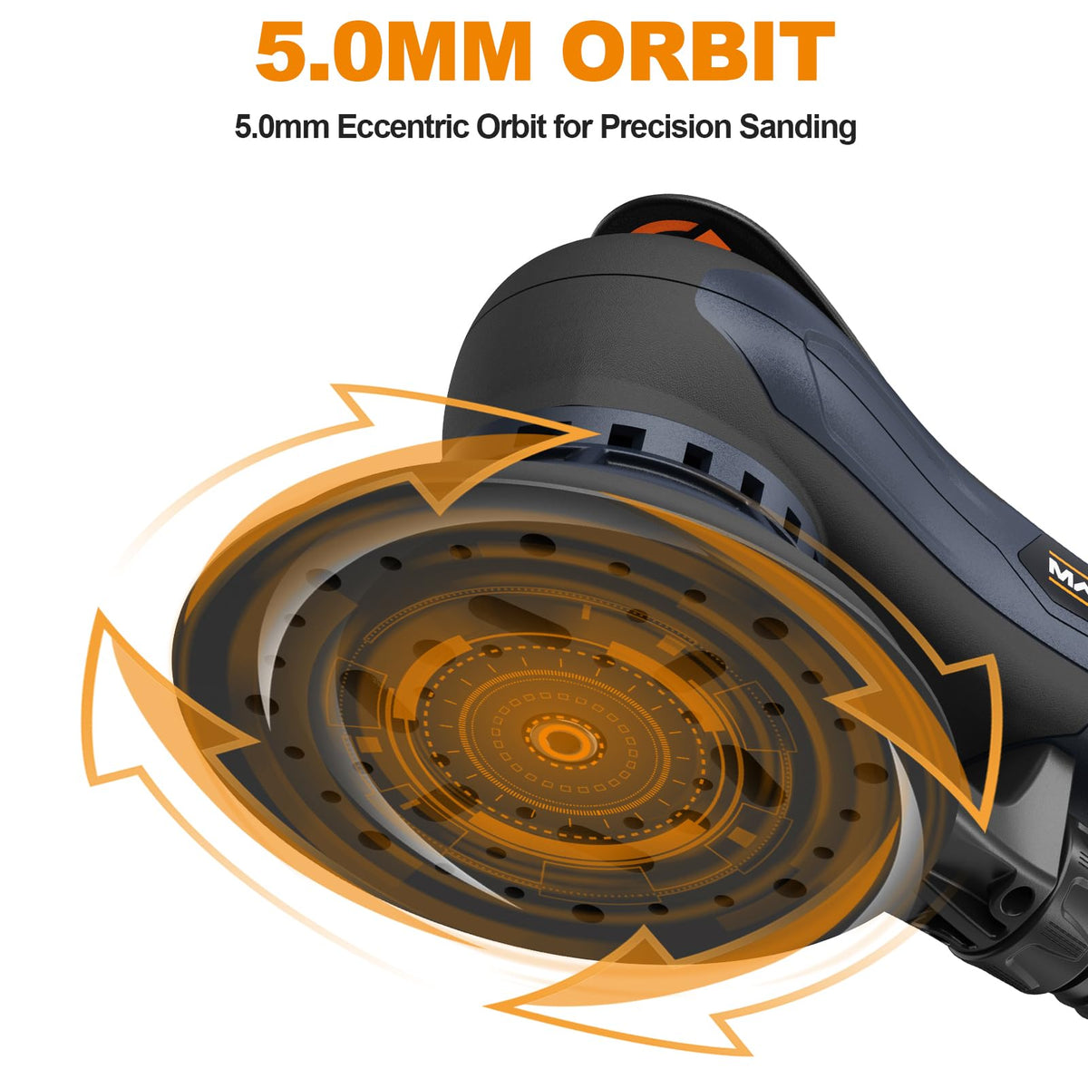 MAXXT 350W Sanders Brushless Electric Orbital Sander 150mm Disc Black DEMO