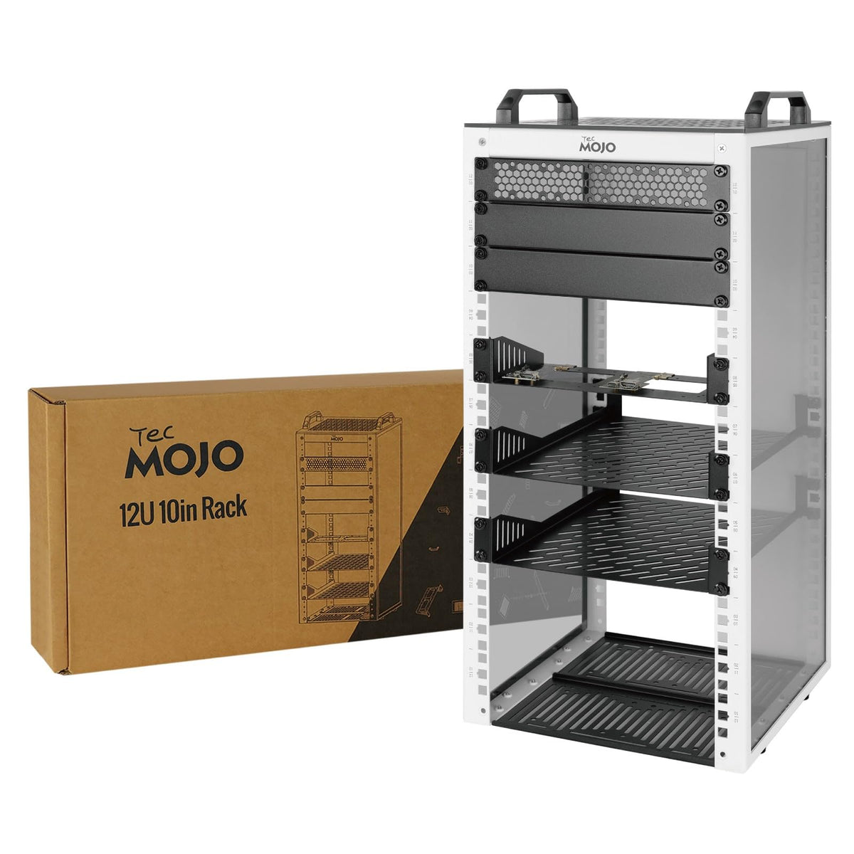 Tecmojo 12U Server Rack 10 Inch Wide Desktop Networking White NEW