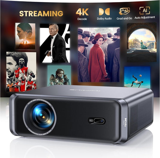 iWIMIUS 4K Projectors Projector with AI Auto Screen Adjustment Portable Matte