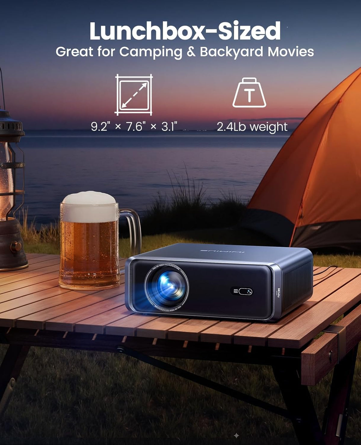 iWIMIUS 4K Projectors Projector with AI Auto Screen Adjustment Portable Matte