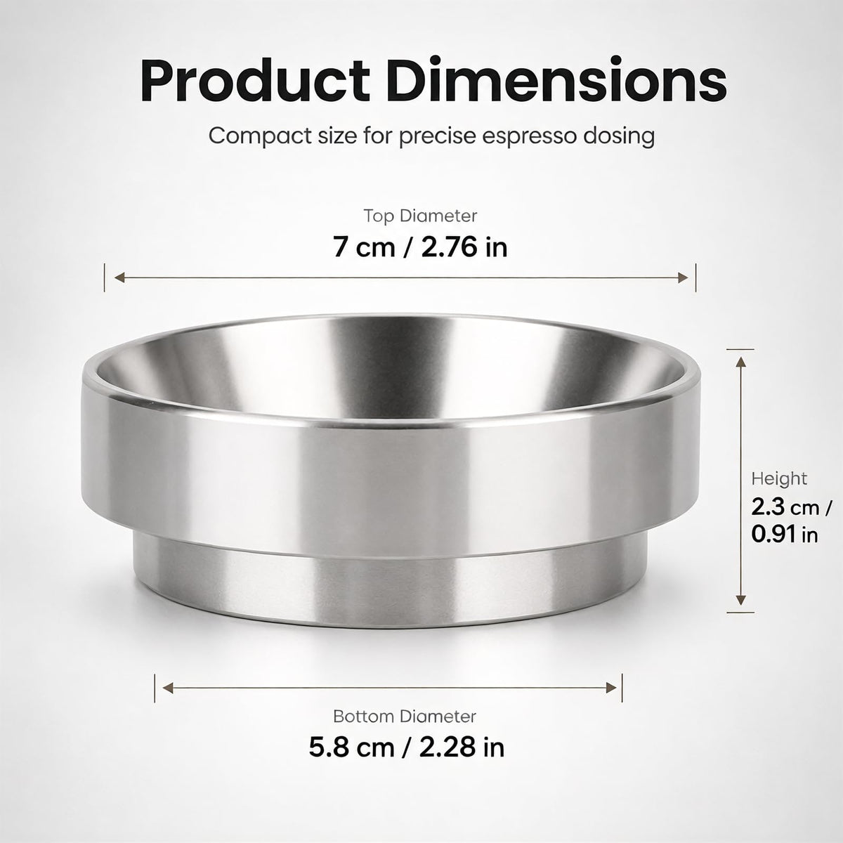 54mm Stainless Tampers Steel Espresso Tamper Brown & Silver - Professional NEW