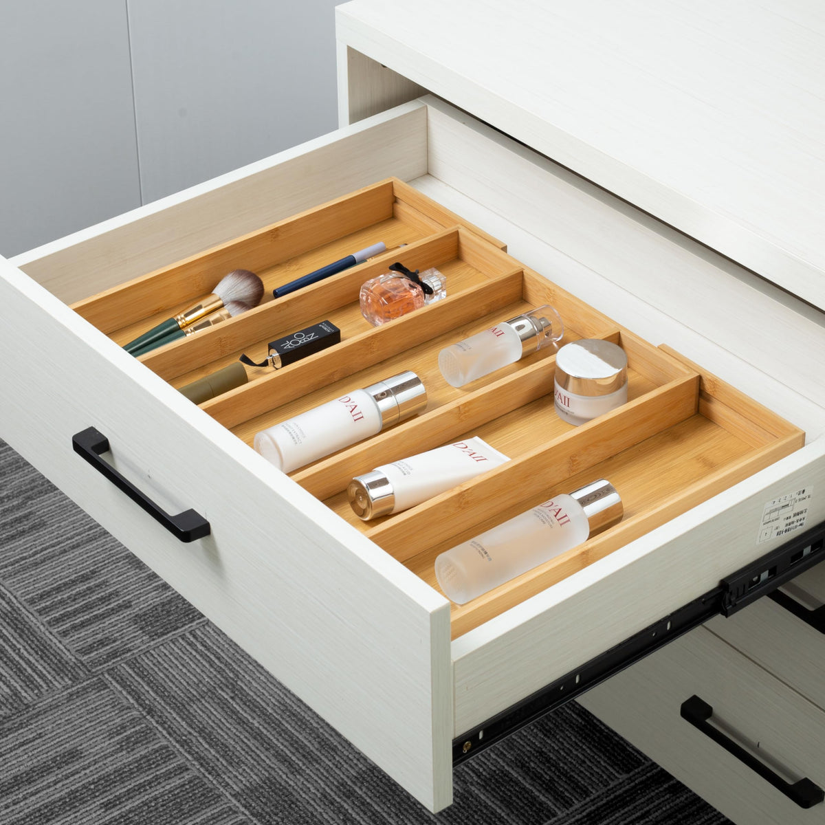 Utoplike Bamboo Kitchen Drawer Organizer Expandable Cutlery Tray NEW