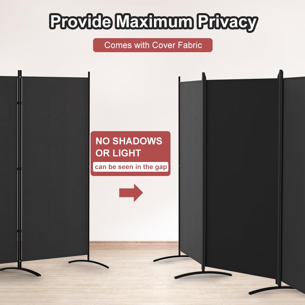 3 Panel Room Divider 102"W Folding Privacy Screen Cream & Black Size 102"W NEW