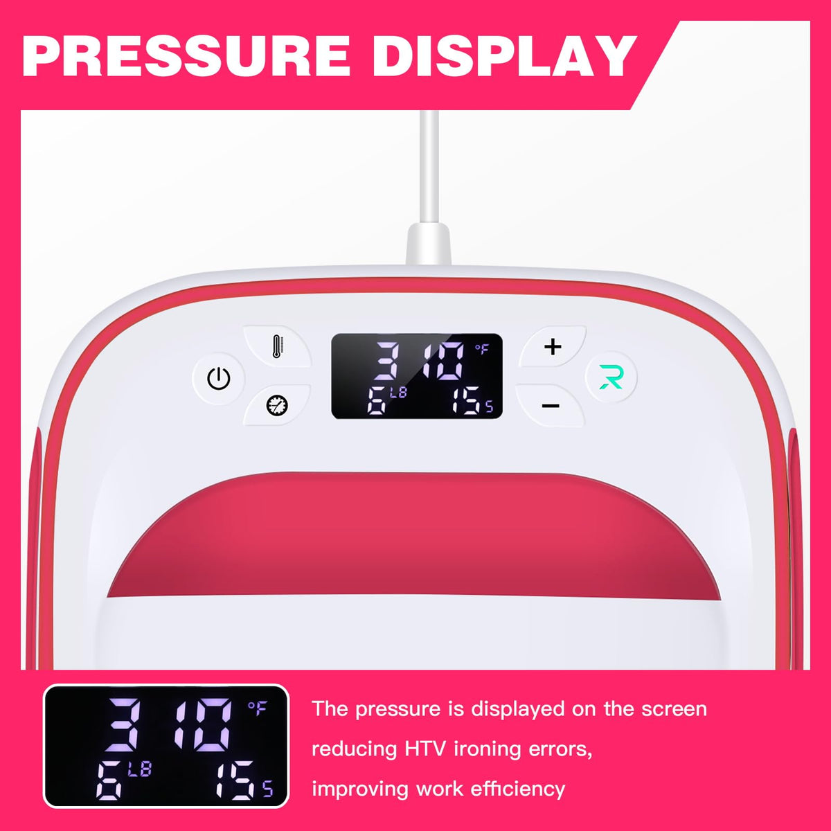 HTVRONT 10x10 Heat Press Machine Portable T-Shirt Iron Red White NEW