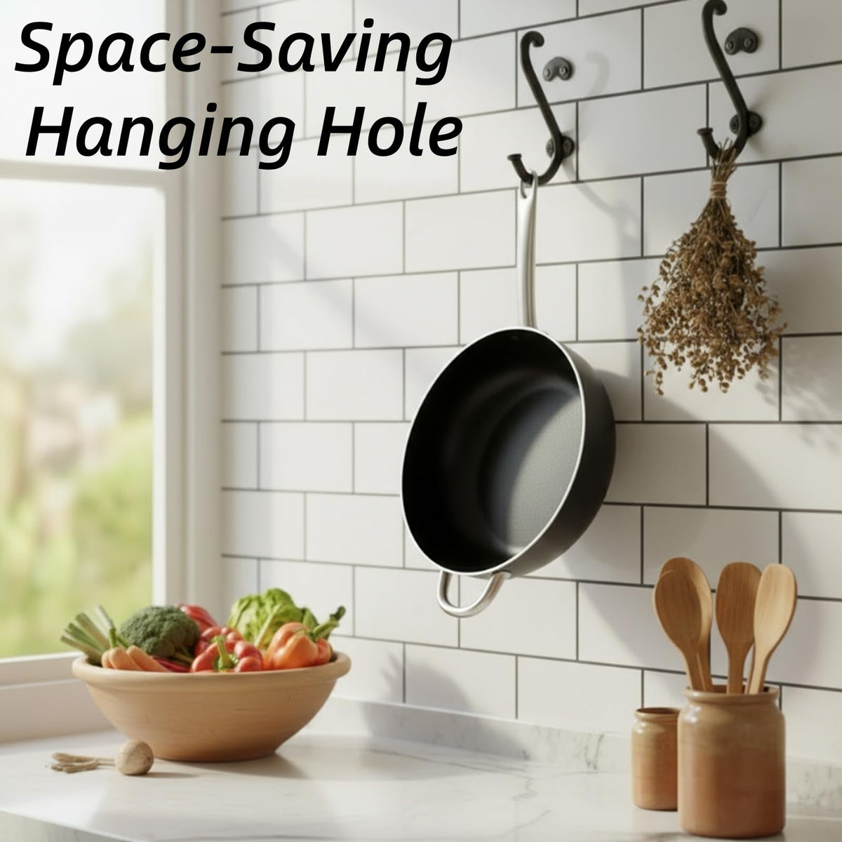 CS-KOCHSYSTEME Black Nonstick Deep Frying Pan 28cm Professional NEW