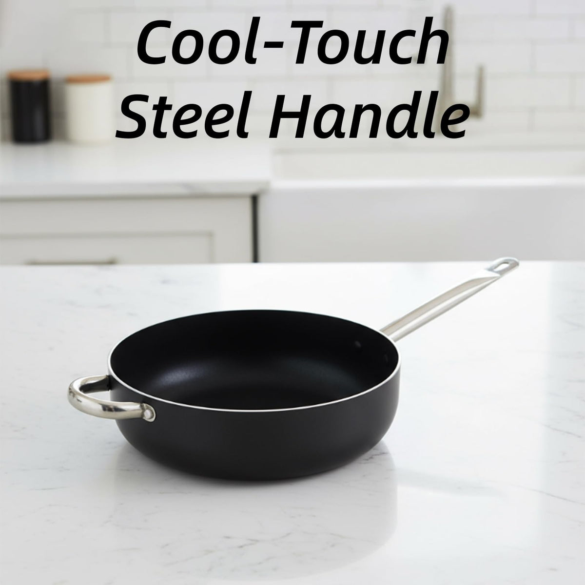 CS-KOCHSYSTEME Black Nonstick Deep Frying Pan 28cm Professional NEW