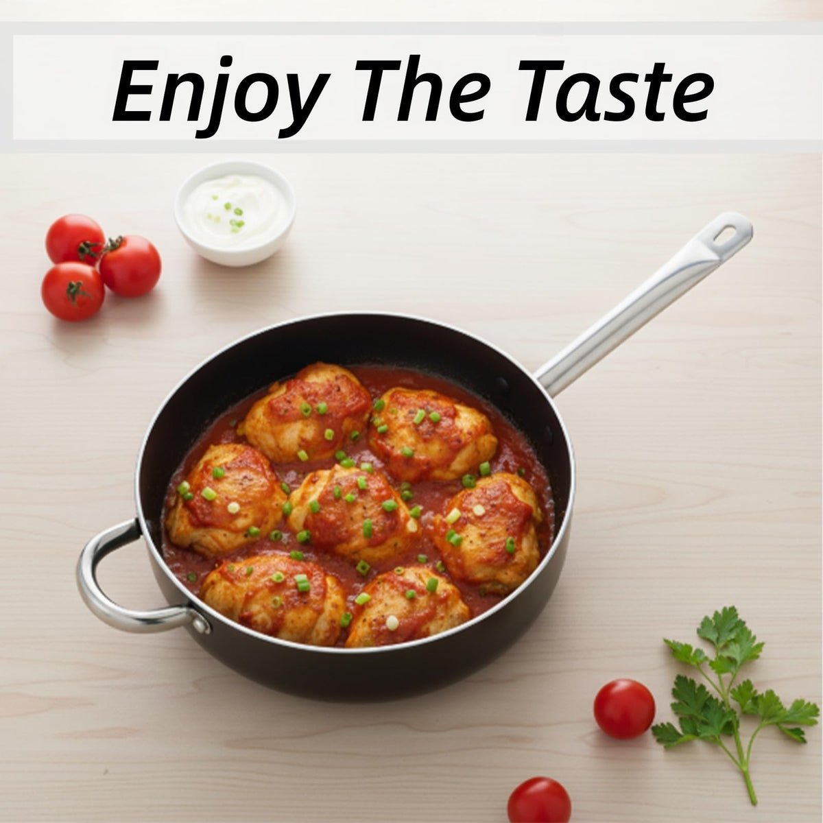CS-KOCHSYSTEME Black Nonstick Deep Frying Pan 28cm Professional NEW