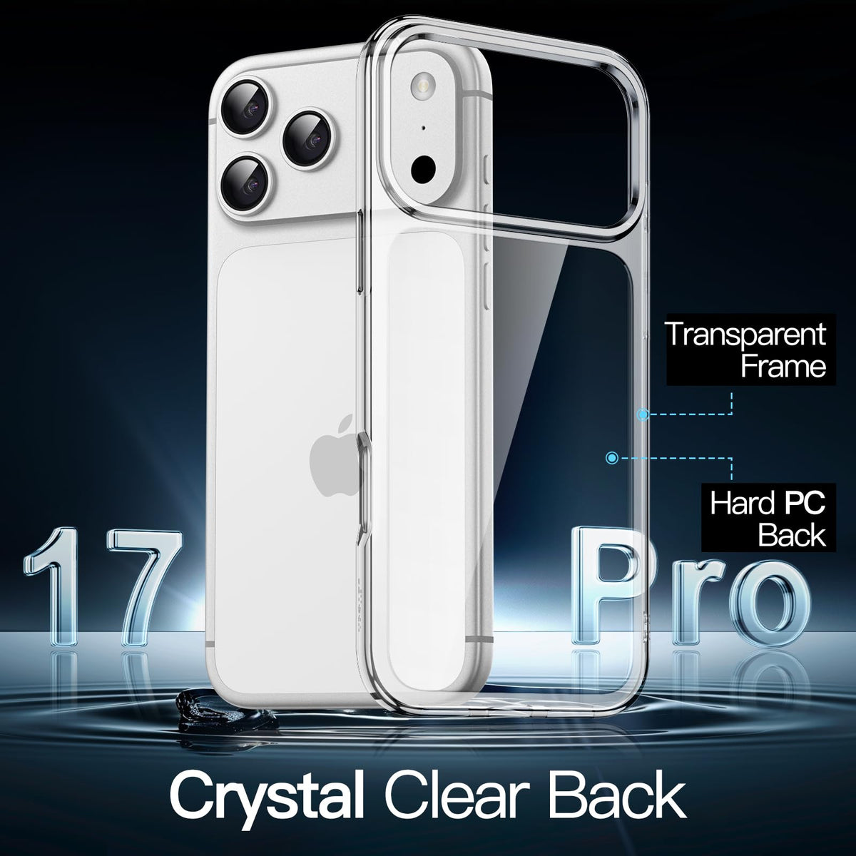 JETech iPhone Phone Cases 17 Pro Clear Case - Anti-Yellowing Protection NEW
