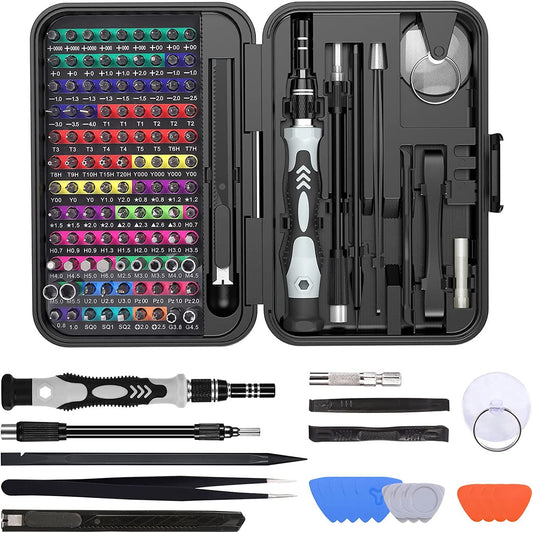 132 in 1 Precision Screwdriver Set Magnetic Black Tools Kit NEW