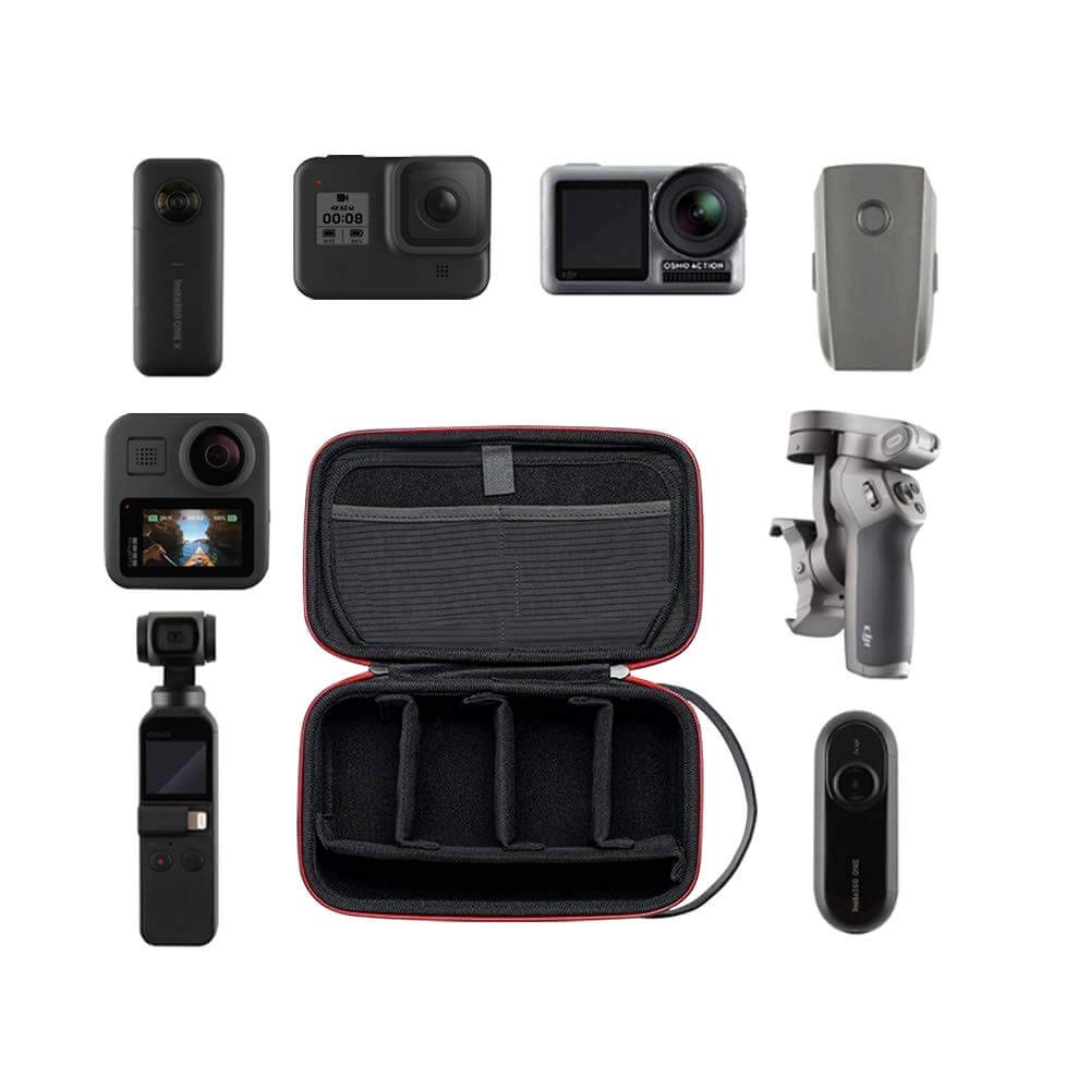 TELESIN Waterproof Action Camera Storage Case Black 240x145x60mm DEMO
