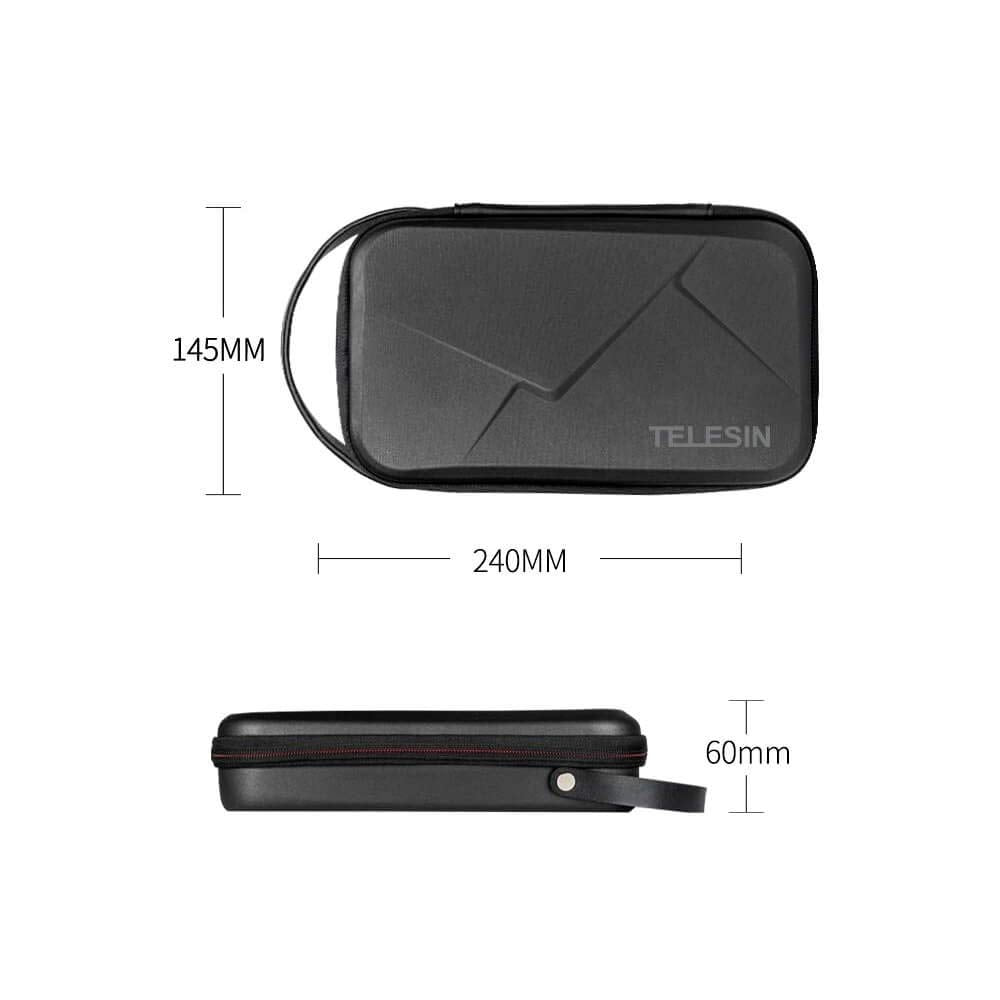 TELESIN Waterproof Action Camera Storage Case Black 240x145x60mm DEMO