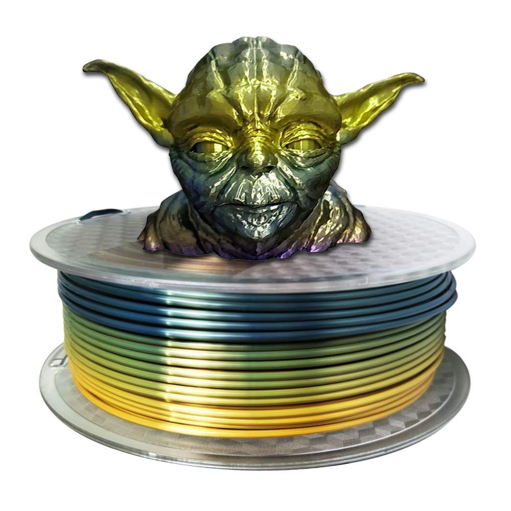 CC3D Silk Laser Printers Rainbow PLA Filament 1KG - 3D Printer Material NEW