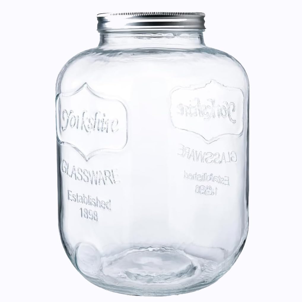 CATPOWER Clear Glass Canning Jar with Lid - 1 Gallon Storage DEMO