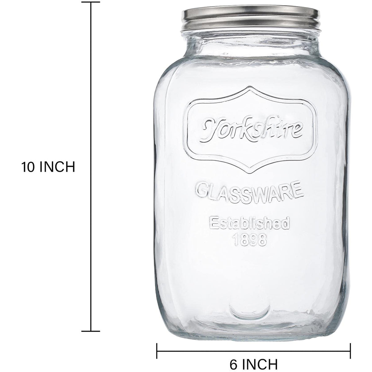 CATPOWER Clear Glass Canning Jar with Lid - 1 Gallon Storage DEMO