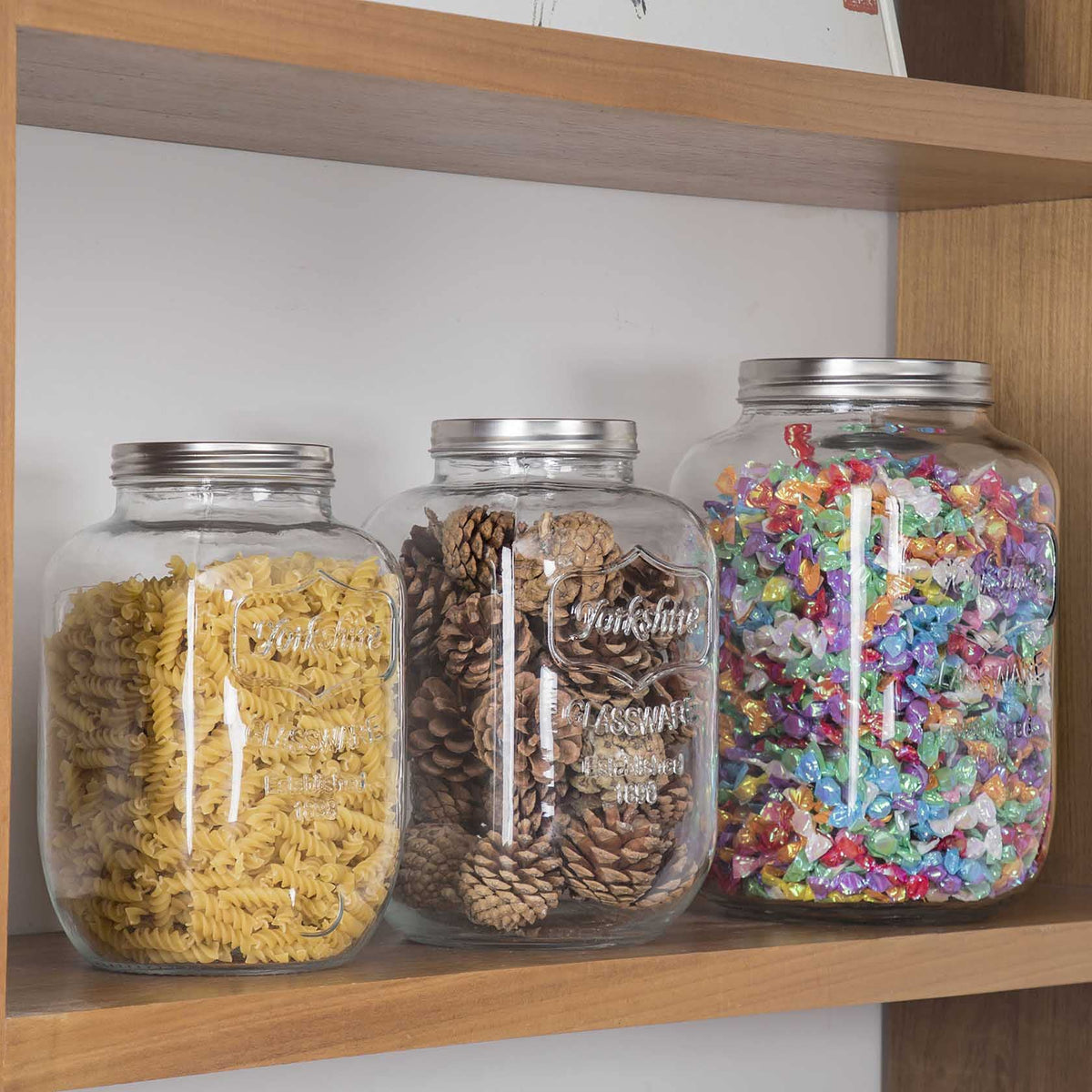 CATPOWER Clear Glass Canning Jar with Lid - 1 Gallon Storage DEMO