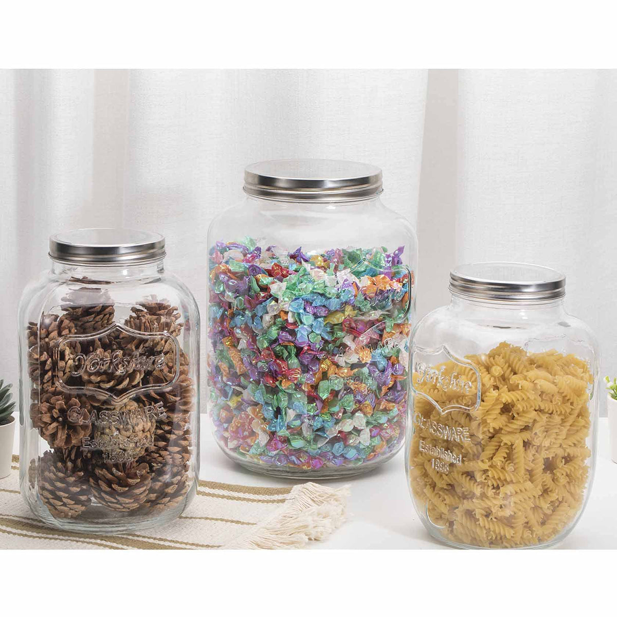 CATPOWER Clear Glass Canning Jar with Lid - 1 Gallon Storage DEMO