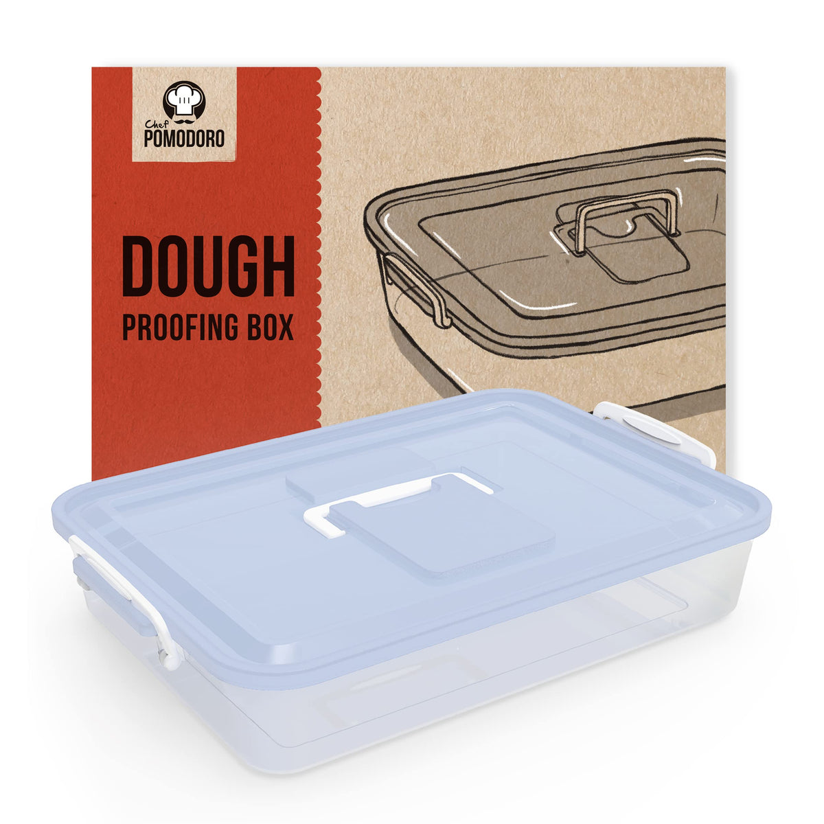 Chef Pomodoro Containers Clear Pizza Dough Proofing Container 14x11 Inch NEW