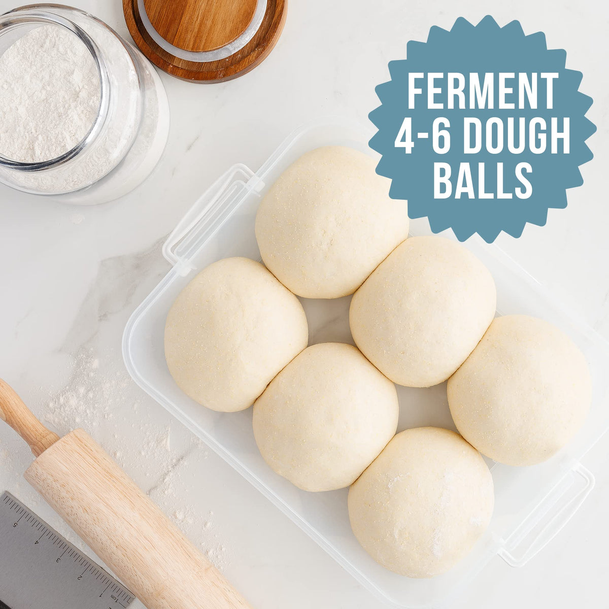 Chef Pomodoro Containers Clear Pizza Dough Proofing Container 14x11 Inch NEW