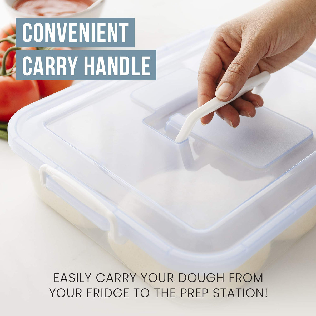 Chef Pomodoro Containers Clear Pizza Dough Proofing Container 14x11 Inch NEW
