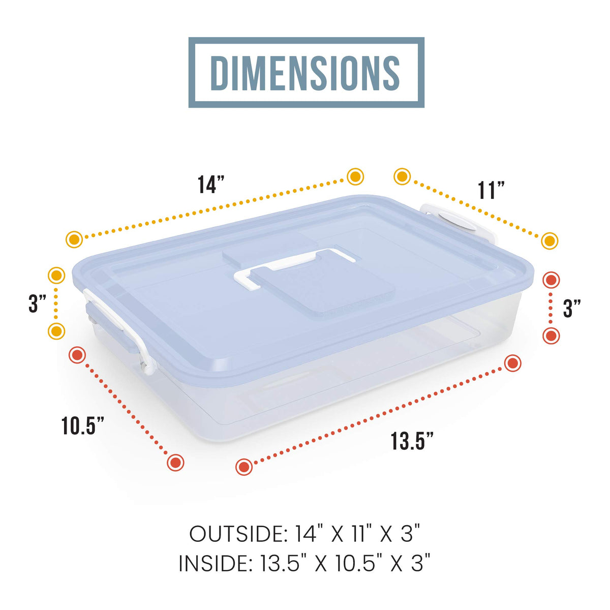 Chef Pomodoro Containers Clear Pizza Dough Proofing Container 14x11 Inch NEW