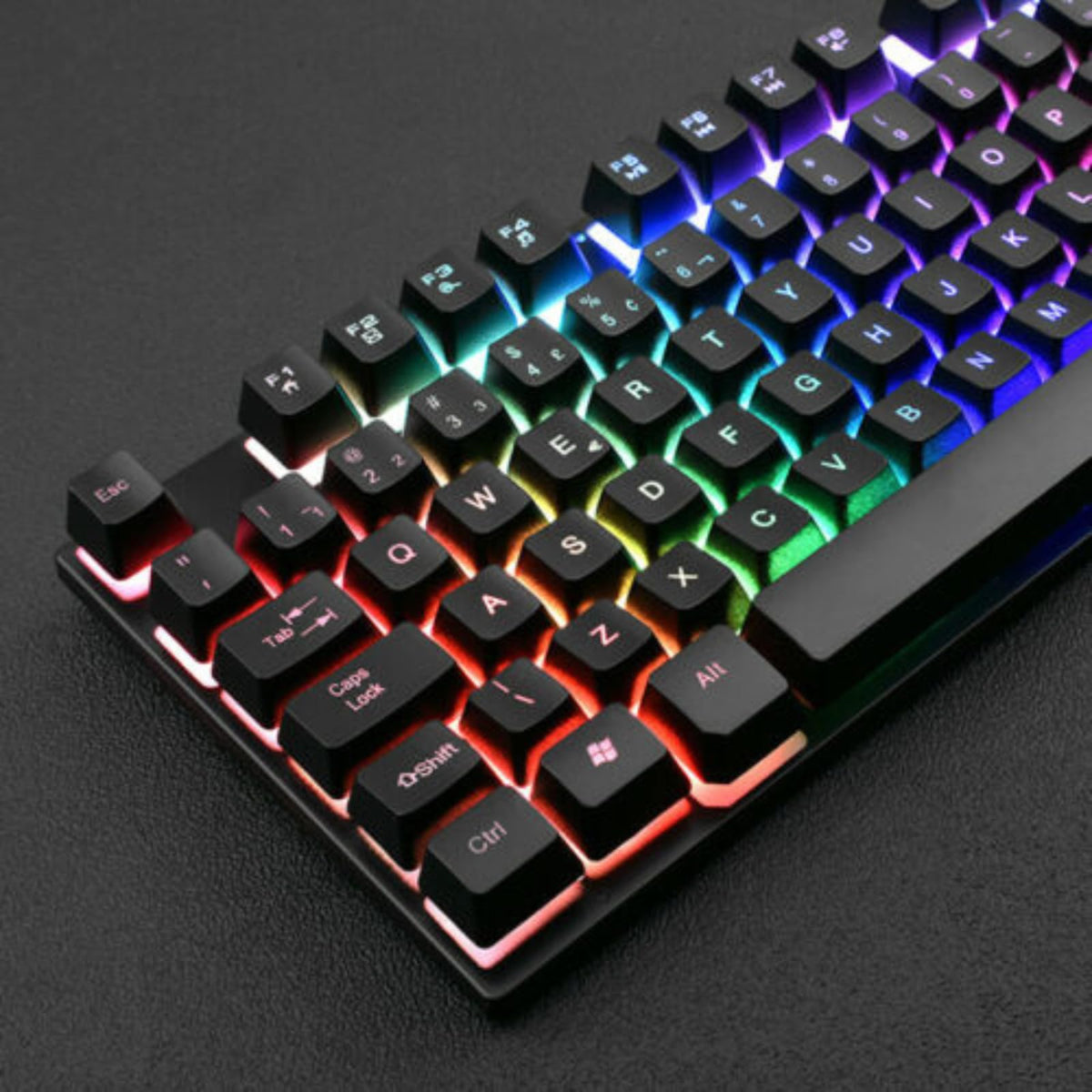 RGB Backlit Keyboards Gaming Keyboard with Mouse Pad Combo - Black NEW