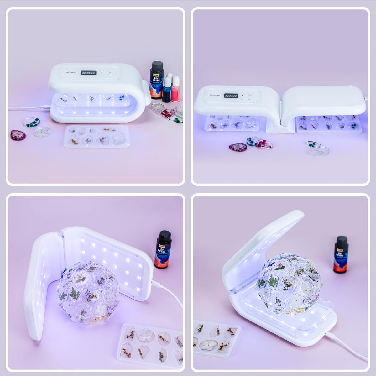 ISTOYO UV Curing Lamp 36 LED Double-Sided Fast Resin White Light NEW