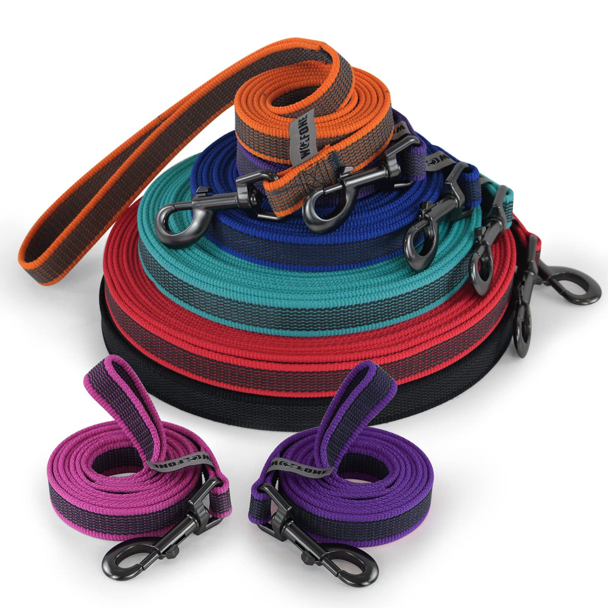 Wolfone Red Basic Leads 15m Non-Slip Rubberized Dog Lead for Training Size NEW
