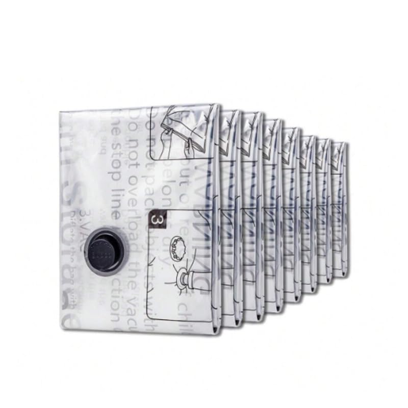 Vacuum Storage Packing Organisers Bags Organiser 100x80cm White 6 Pack NEW