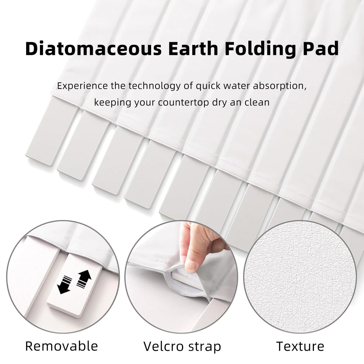 Super Absorbent White Diatomite Dish Drying Mat 63 x 40 cm DEMO