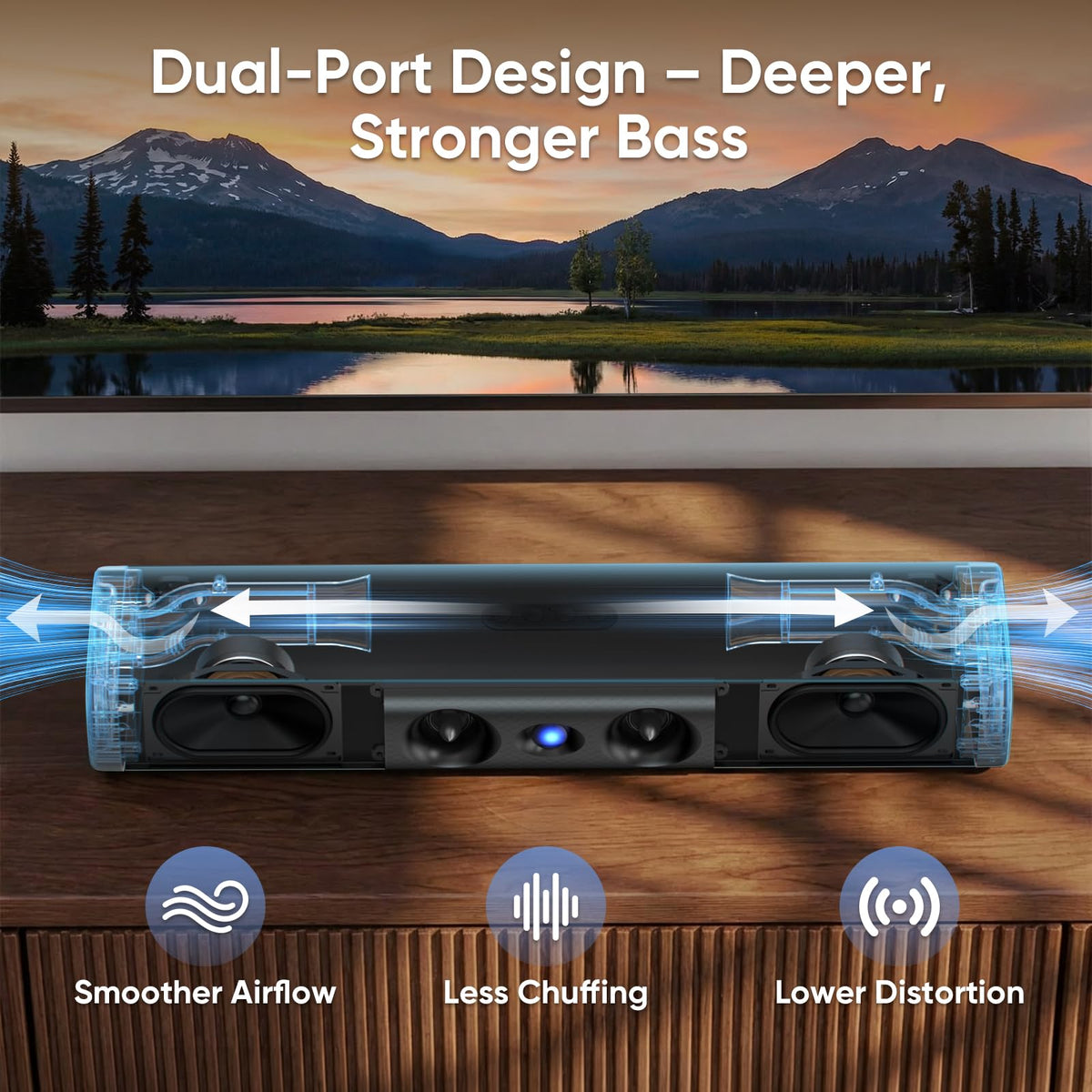 Soundbar for TV with Enhanced Bass 90W Peak Power - Black NEW