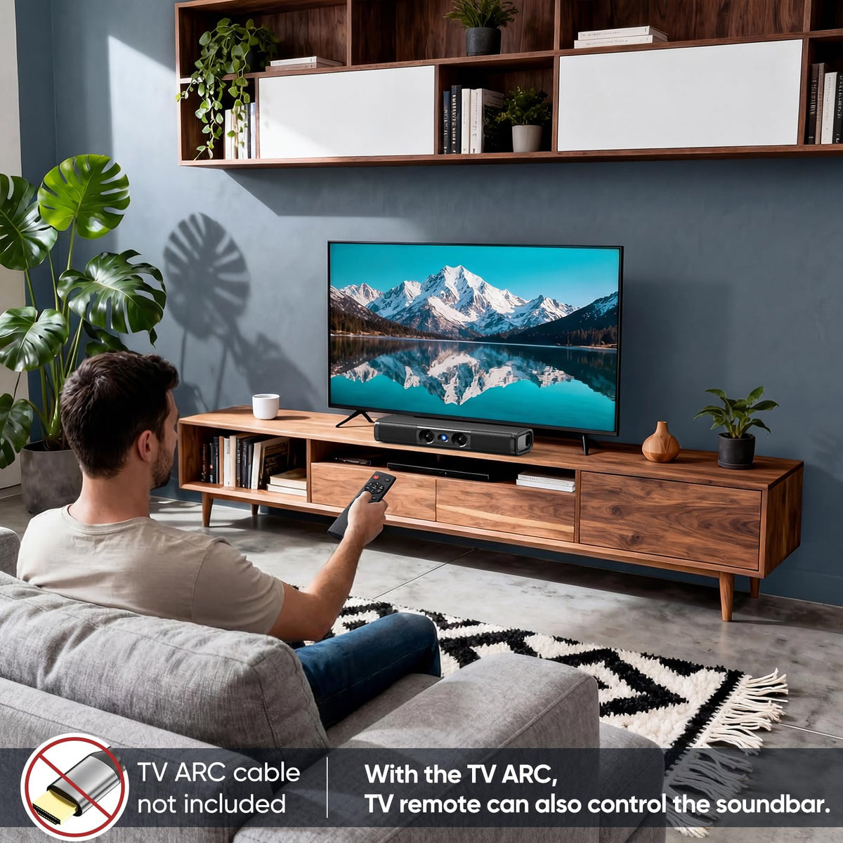 Soundbar for TV with Enhanced Bass 90W Peak Power - Black NEW