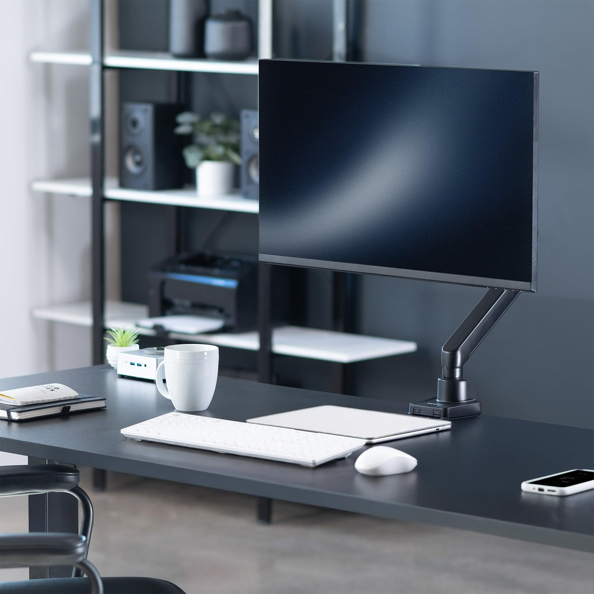 VIVO Premium Aluminum Full Motion Single Monitor Desk Mount Arm - Black NEW