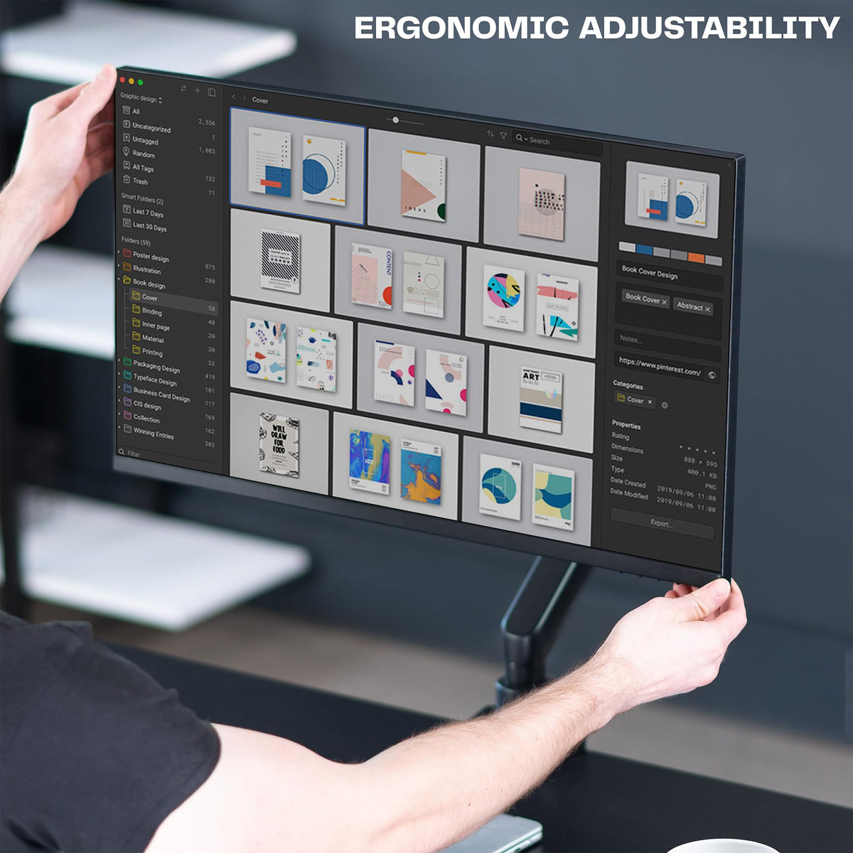 VIVO Premium Aluminum Full Motion Single Monitor Desk Mount Arm - Black NEW