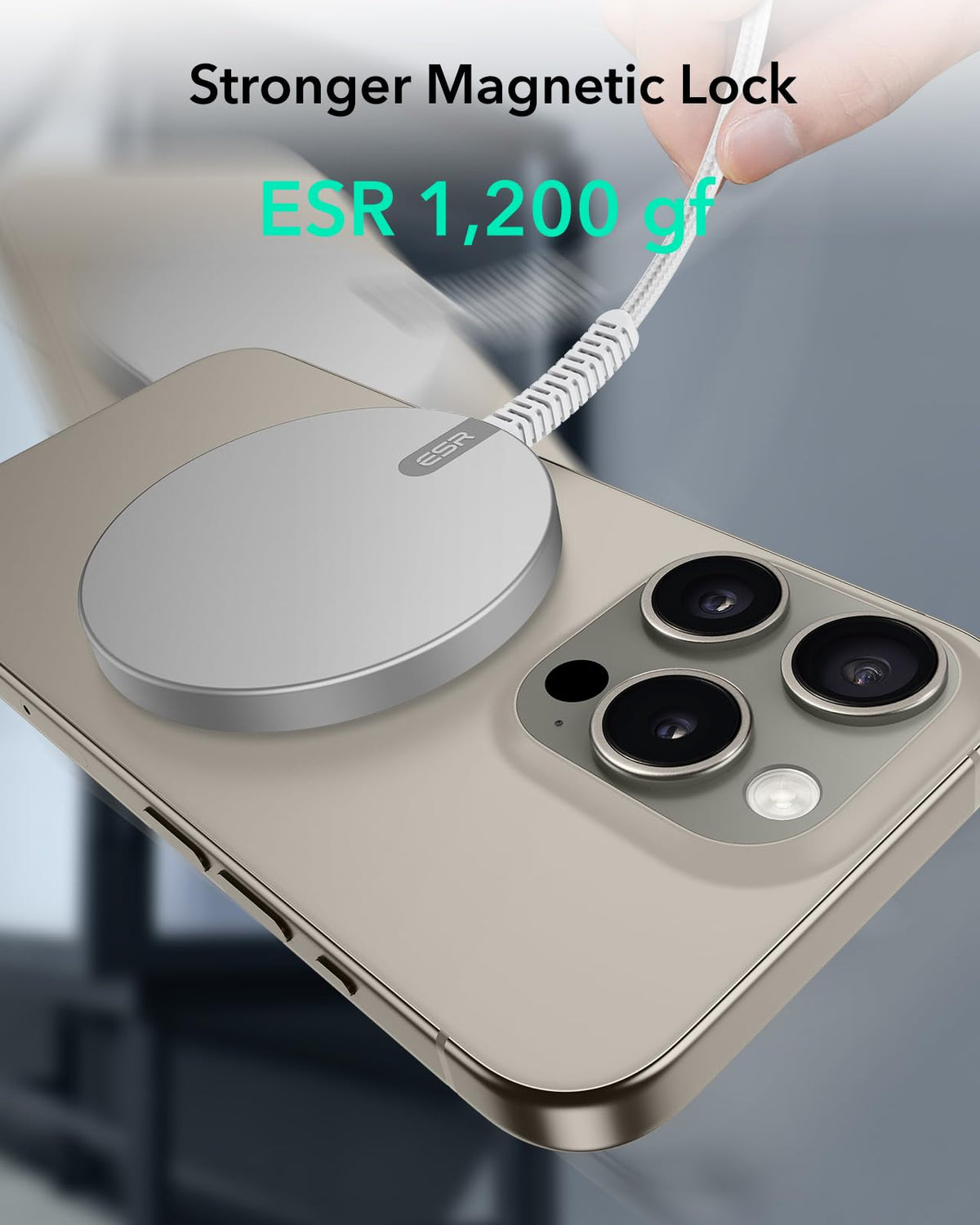 ESR HaloLock 15W MagSafe Wireless Charger Pad White 1.5m Cable NEW