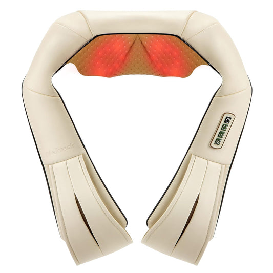Nekteck Electric Deep Tissue Shiatsu Neck and Back Massager Soothing Beige NEW