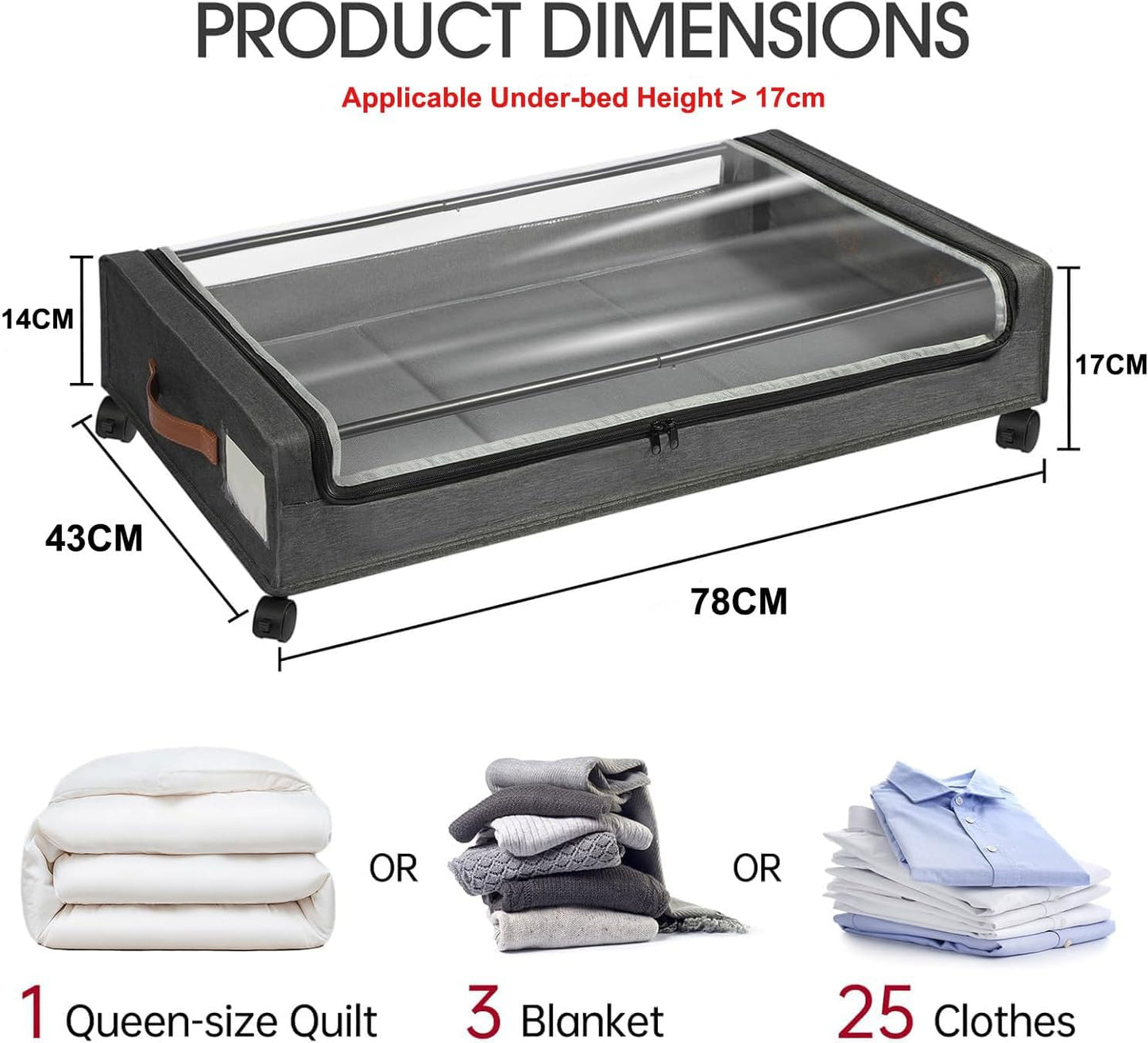 TARODEA Open Storage Bins, PU Fabric & Metal Containers, Hemp Grey NEW