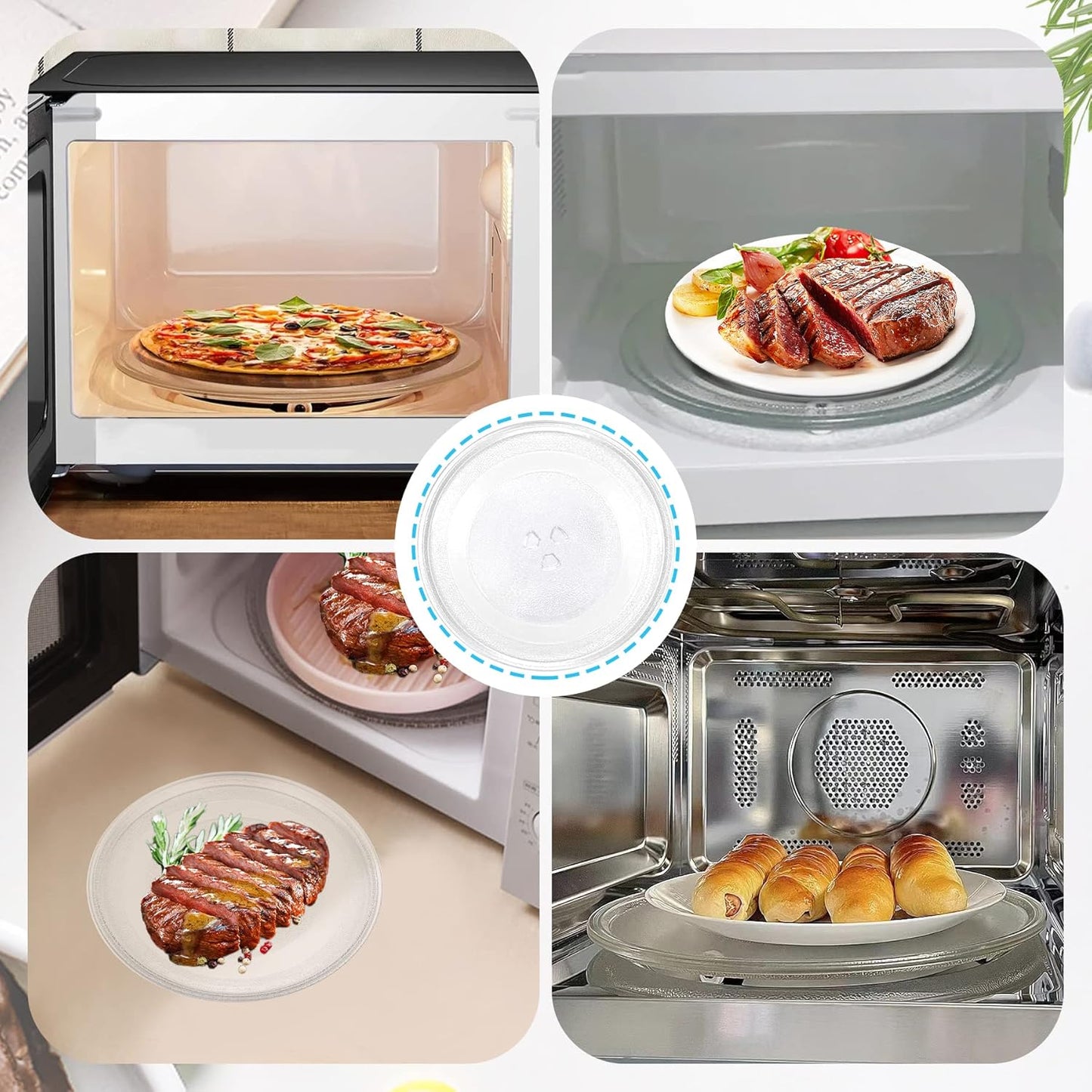 Hiflora 10.5 Inch Universal Microwave Replacement Glass Turntable Dinner NEW