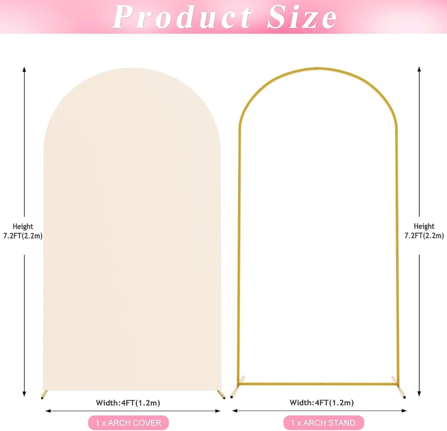 TangFee Wedding Photo Backgrounds Arch Backdrop Stand Metal Balloon Frame NEW