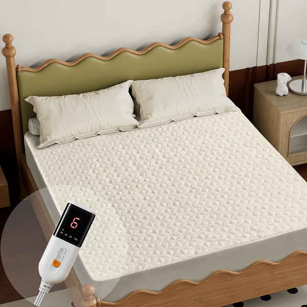 GOTCOZY Electric Heated Underblanket Fitted Blanket, Double Size, White NEW