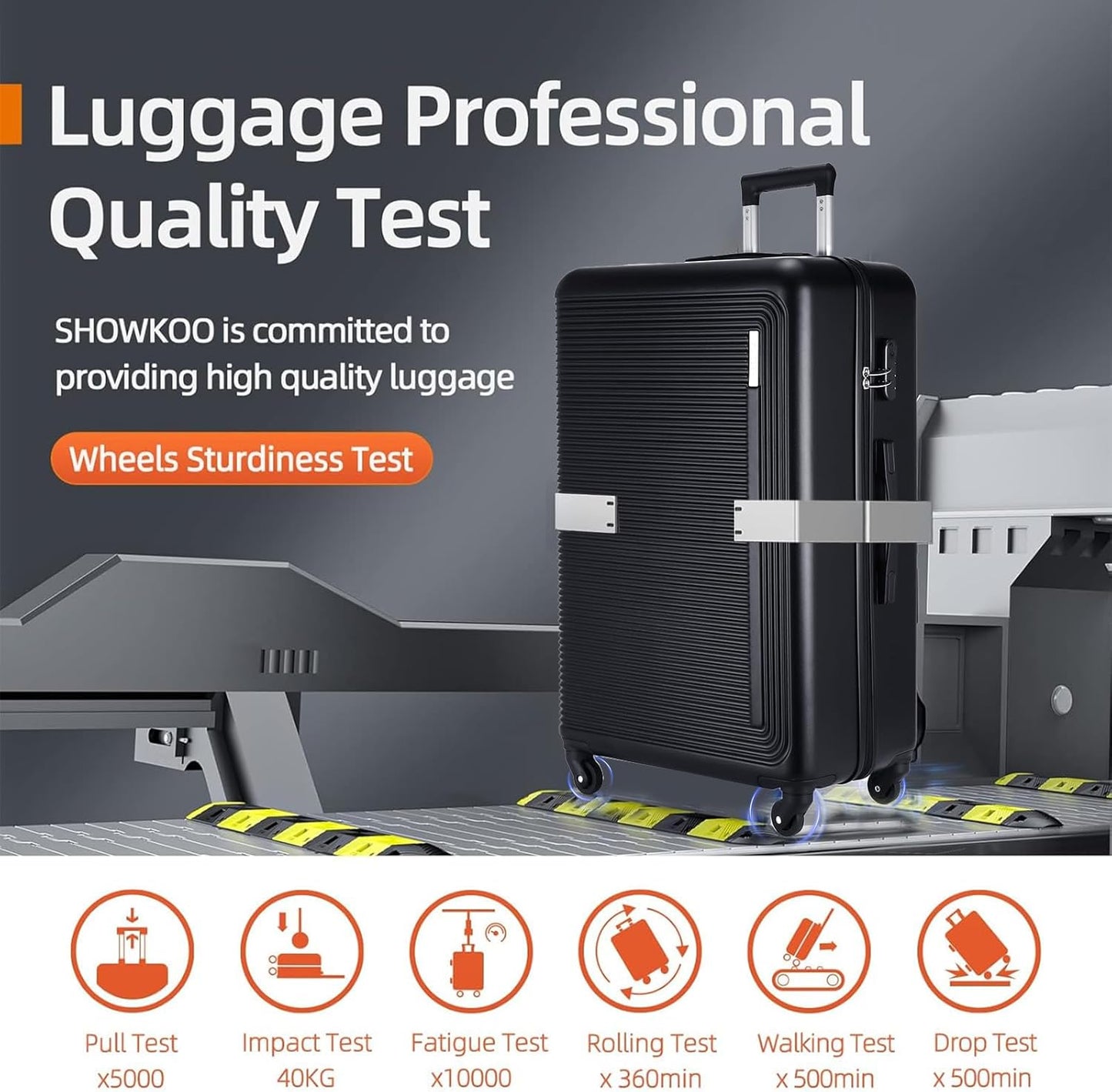 Syekcl 3-Piece Spinner Luggage Set Durable Lightweight Stylish 20/24/28 NEW