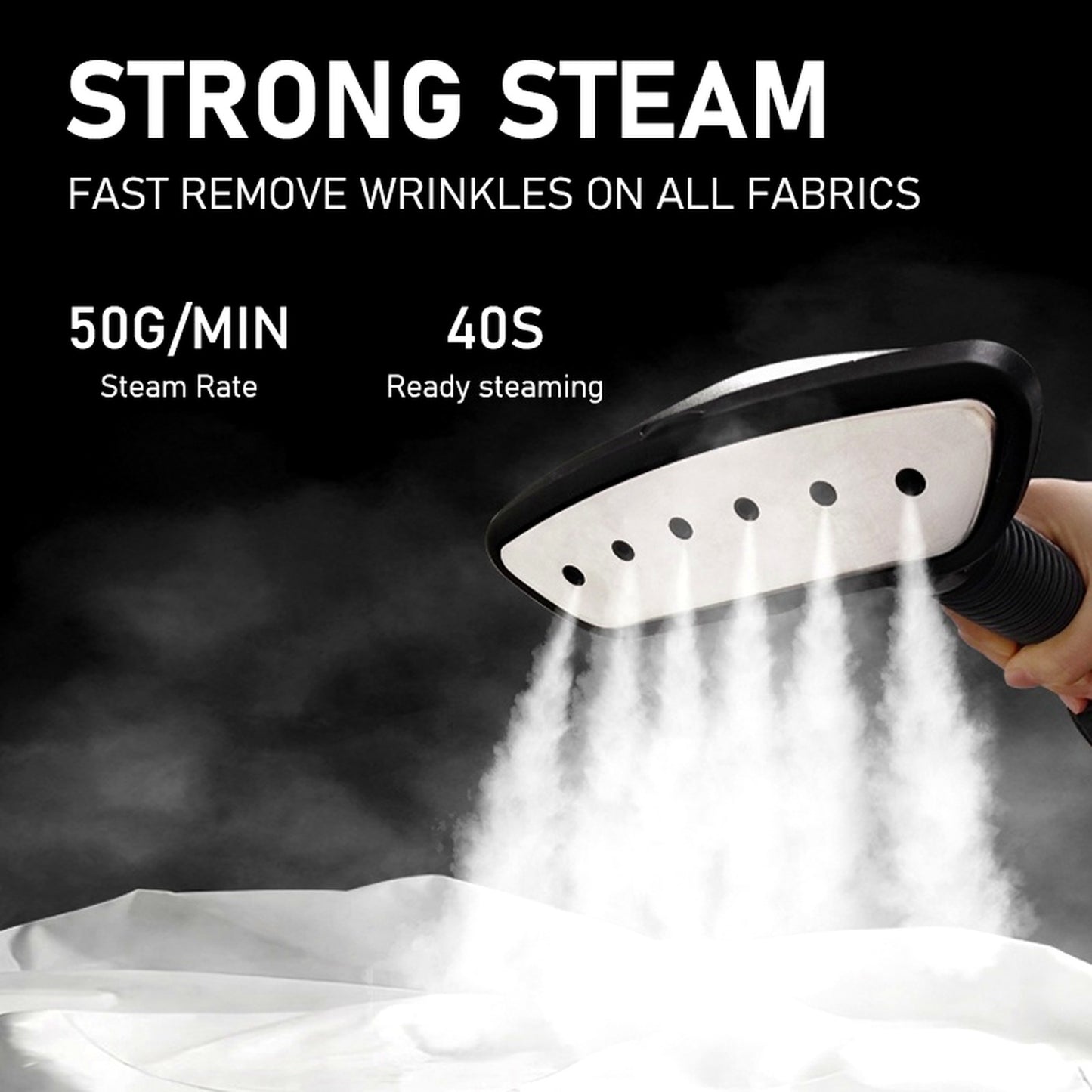3L White Professional Laundry Steamer with Telescopic Rod Size 3L NEW