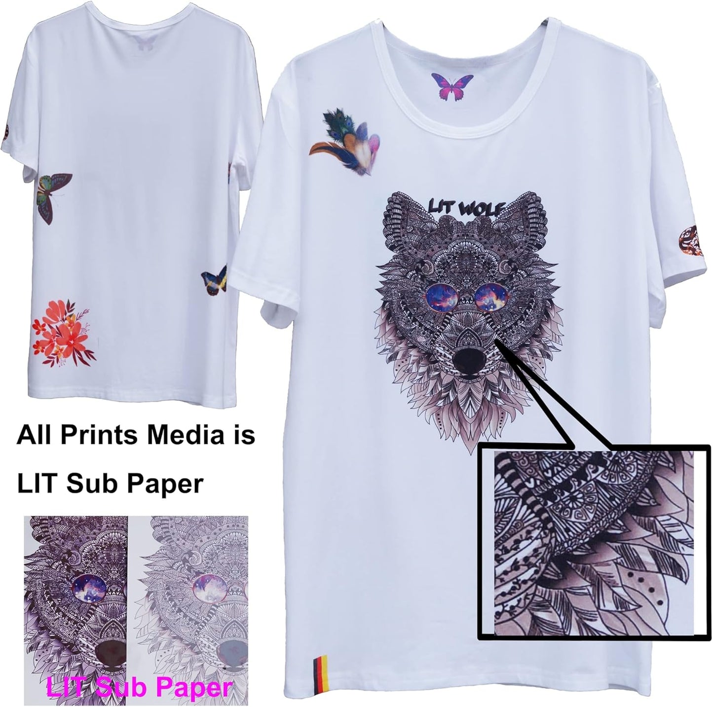 LIT PAPER Sublimation Transfer 0.42x100m 110gsm for Inkjet Printing NEW